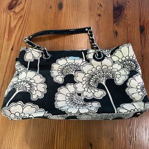 Kate Spade Helena Handbag Florence Broadhurst Black & White Floral Pattern